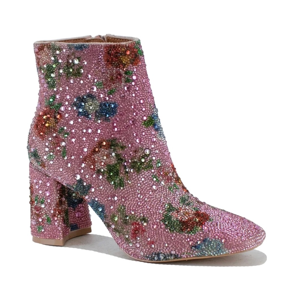 Floral Sparkle Bootie